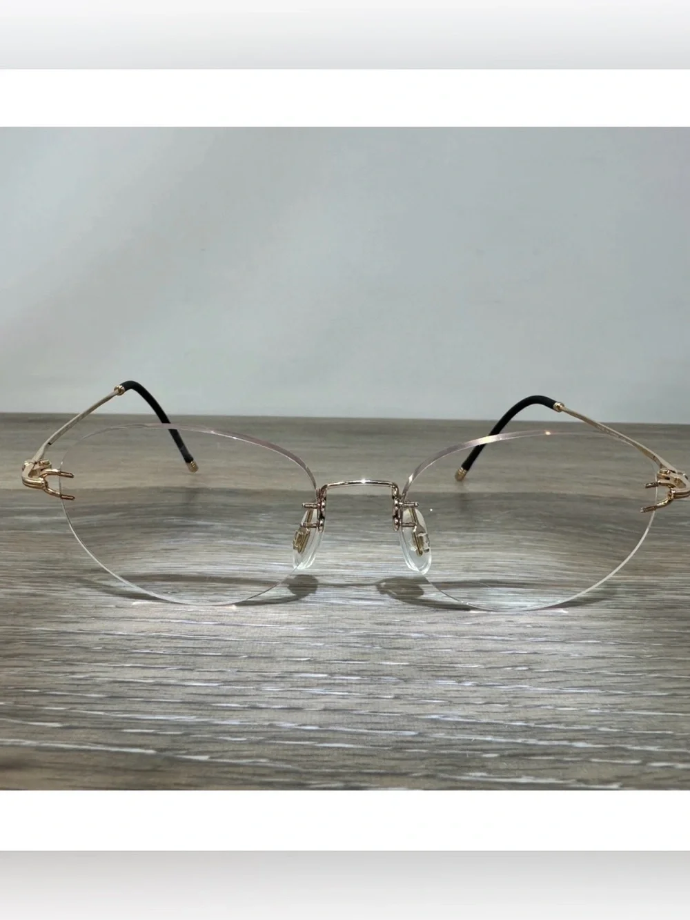 RARE Hoya Pinfeel Gold-Plated Titanium Eyeglass Frames Japan Flexible 16-135 Vtg